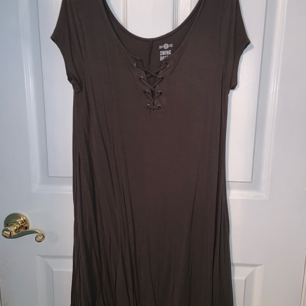 Olive Green Swing Dress